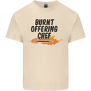 Burnt Offering Chef Funny Food BBQ Bad Cook Mens Cotton T-Shirt Tee Top Natural