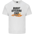 Burnt Offering Chef Funny Food BBQ Bad Cook Mens Cotton T-Shirt Tee Top White