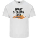 Burnt Offering Chef Funny Food BBQ Bad Cook Mens Cotton T-Shirt Tee Top White