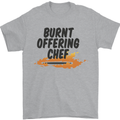 Burnt Offering Chef Funny Food BBQ Bad Cook Mens T-Shirt 100% Cotton Sports Grey