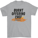 Burnt Offering Chef Funny Food BBQ Bad Cook Mens T-Shirt 100% Cotton Sports Grey
