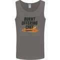 Burnt Offering Chef Funny Food BBQ Bad Cook Mens Vest Tank Top Charcoal