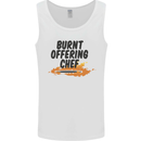 Burnt Offering Chef Funny Food BBQ Bad Cook Mens Vest Tank Top White