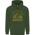 Bushcraft Funny Outdoor Persuits Camping Scouts Childrens Kids Hoodie Forest Green