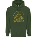 Bushcraft Funny Outdoor Persuits Camping Scouts Childrens Kids Hoodie Forest Green