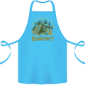 Bushcraft Funny Outdoor Persuits Camping Scouts Cotton Apron 100% Organic Turquoise