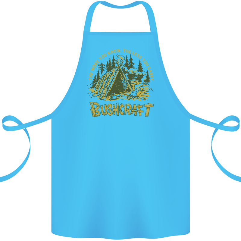 Bushcraft Funny Outdoor Persuits Camping Scouts Cotton Apron 100% Organic Turquoise
