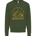 Bushcraft Funny Outdoor Persuits Camping Scouts Kids Sweatshirt Jumper Forest Green