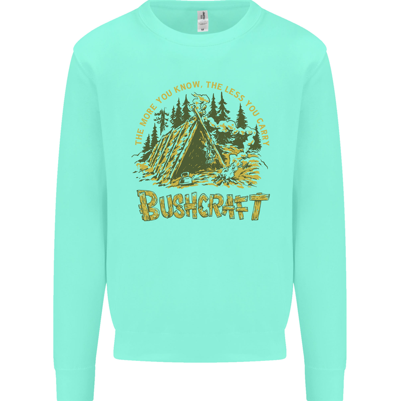 Bushcraft Funny Outdoor Persuits Camping Scouts Kids Sweatshirt Jumper Peppermint