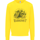 Bushcraft Funny Outdoor Persuits Camping Scouts Kids Sweatshirt Jumper Yellow