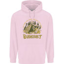 Bushcraft Funny Outdoor Persuits Camping Scouts Mens 80% Cotton Hoodie Light Pink
