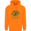 Bushcraft Funny Outdoor Persuits Camping Scouts Mens 80% Cotton Hoodie Orange