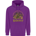 Bushcraft Funny Outdoor Persuits Camping Scouts Mens 80% Cotton Hoodie Purple