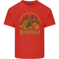 Bushcraft Funny Outdoor Persuits Camping Scouts Mens Cotton T-Shirt Tee Top Red