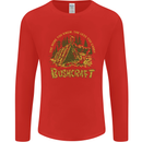 Bushcraft Funny Outdoor Persuits Camping Scouts Mens Long Sleeve T-Shirt Red
