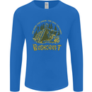 Bushcraft Funny Outdoor Persuits Camping Scouts Mens Long Sleeve T-Shirt Royal Blue