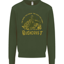 Bushcraft Funny Outdoor Persuits Camping Scouts Mens Sweatshirt Jumper Forest Green