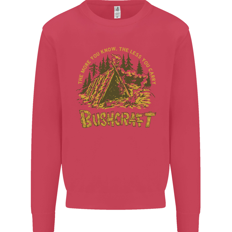 Bushcraft Funny Outdoor Persuits Camping Scouts Mens Sweatshirt Jumper Heliconia