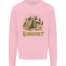 Bushcraft Funny Outdoor Persuits Camping Scouts Mens Sweatshirt Jumper Light Pink