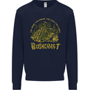 Bushcraft Funny Outdoor Persuits Camping Scouts Mens Sweatshirt Jumper Navy Blue