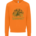 Bushcraft Funny Outdoor Persuits Camping Scouts Mens Sweatshirt Jumper Orange