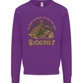 Bushcraft Funny Outdoor Persuits Camping Scouts Mens Sweatshirt Jumper Purple