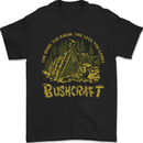 Bushcraft Funny Outdoor Persuits Camping Scouts Mens T-Shirt 100% Cotton Black