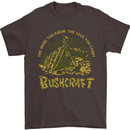Bushcraft Funny Outdoor Persuits Camping Scouts Mens T-Shirt 100% Cotton Dark Chocolate