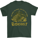 Bushcraft Funny Outdoor Persuits Camping Scouts Mens T-Shirt 100% Cotton Forest Green