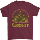 Bushcraft Funny Outdoor Persuits Camping Scouts Mens T-Shirt 100% Cotton Maroon