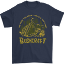 Bushcraft Funny Outdoor Persuits Camping Scouts Mens T-Shirt 100% Cotton Navy Blue