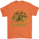 Bushcraft Funny Outdoor Persuits Camping Scouts Mens T-Shirt 100% Cotton Orange