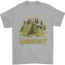 Bushcraft Funny Outdoor Persuits Camping Scouts Mens T-Shirt 100% Cotton Sports Grey
