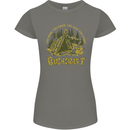 Bushcraft Funny Outdoor Persuits Camping Scouts Womens Petite Cut T-Shirt Charcoal