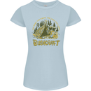 Bushcraft Funny Outdoor Persuits Camping Scouts Womens Petite Cut T-Shirt Light Blue