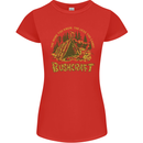 Bushcraft Funny Outdoor Persuits Camping Scouts Womens Petite Cut T-Shirt Red