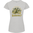 Bushcraft Funny Outdoor Persuits Camping Scouts Womens Petite Cut T-Shirt Sports Grey