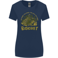 Bushcraft Funny Outdoor Persuits Camping Scouts Womens Wider Cut T-Shirt Navy Blue