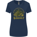 Bushcraft Funny Outdoor Persuits Camping Scouts Womens Wider Cut T-Shirt Navy Blue