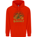 Bushcraft Funny Outdoor Pursuits Scouts Camping Childrens Kids Hoodie Bright Red