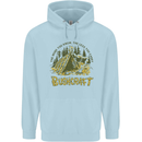 Bushcraft Funny Outdoor Pursuits Scouts Camping Childrens Kids Hoodie Light Blue