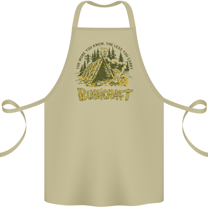 Bushcraft Funny Outdoor Pursuits Scouts Camping Cotton Apron 100% Organic Khaki