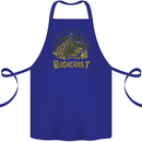 Bushcraft Funny Outdoor Pursuits Scouts Camping Cotton Apron 100% Organic Royal Blue