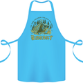 Bushcraft Funny Outdoor Pursuits Scouts Camping Cotton Apron 100% Organic Turquoise