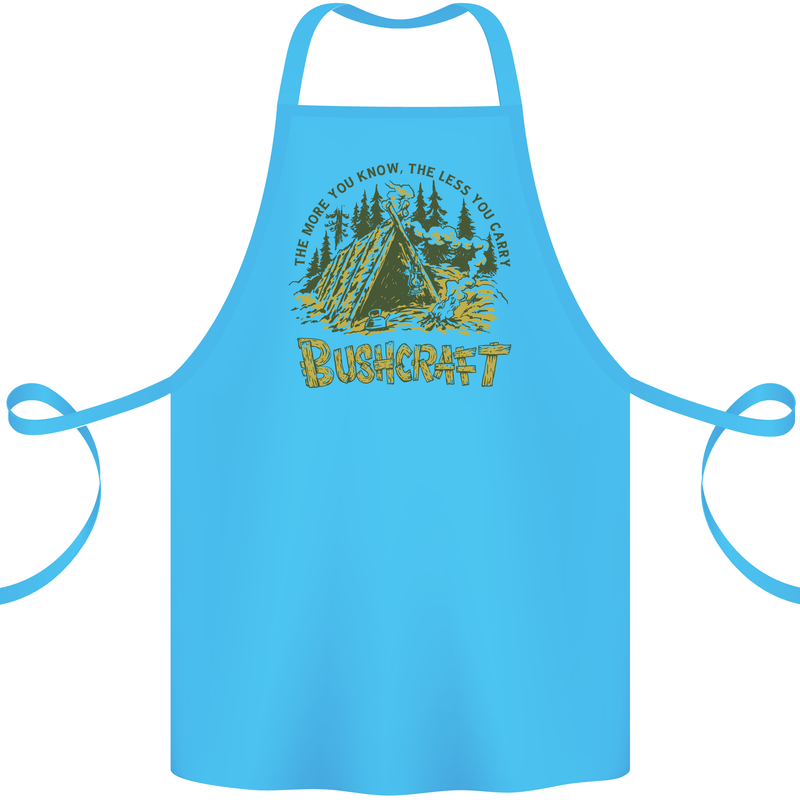 Bushcraft Funny Outdoor Pursuits Scouts Camping Cotton Apron 100% Organic Turquoise