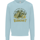 Bushcraft Funny Outdoor Pursuits Scouts Camping Kids Sweatshirt Jumper Light Blue