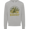 Bushcraft Funny Outdoor Pursuits Scouts Camping Kids Sweatshirt Jumper Sports Grey