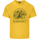 Bushcraft Funny Outdoor Pursuits Scouts Camping Kids T-Shirt Childrens Yellow