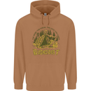Bushcraft Funny Outdoor Pursuits Scouts Camping Mens 80% Cotton Hoodie Caramel Latte