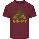 Bushcraft Funny Outdoor Pursuits Scouts Camping Mens Cotton T-Shirt Tee Top Maroon